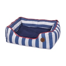 Petface Dog Bed Reversible Soft Square Small 50x42cm Nautical Stripe
