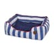 image 1 of Petface Dog Bed Reversible Soft Square Small 50x42cm Nautical Stripe