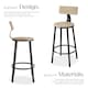 image 3 of 2 Bar stools Poole | Brown | industrial wood light, oak Sonoma | 46,50 x 46,50 x 104 cm | 2
