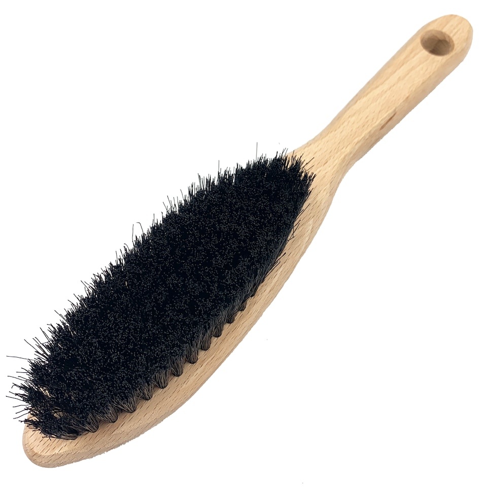 image 1 of Wooden Clothes Brush Synthetic Bristle Brush for Fabrics Lint Brush for Hair Remove