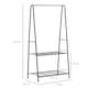 image 3 of HOMCOM A Shaped Clothes Rack Garment Hanger Hanging Rail 2-tier Shelving Metal