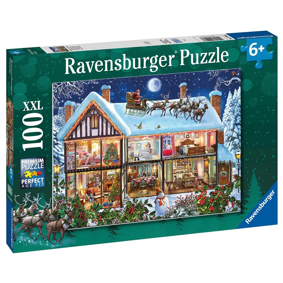 image 1 of Ravensburger Christmas at Home XXL 100 Piece Jigsaw Puzzle