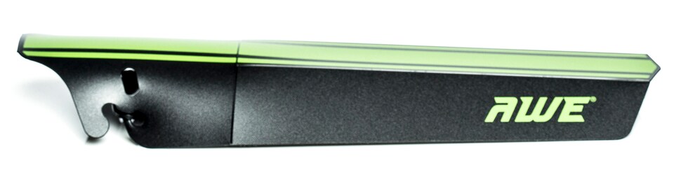 image 1 of AWE Universal Green/Black Rear Foldable Flexible Bike Mudguard Fender with Cable Ties