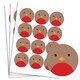 image 1 of Christmas Robin Round Stickers 60mm - Sheet of 12
