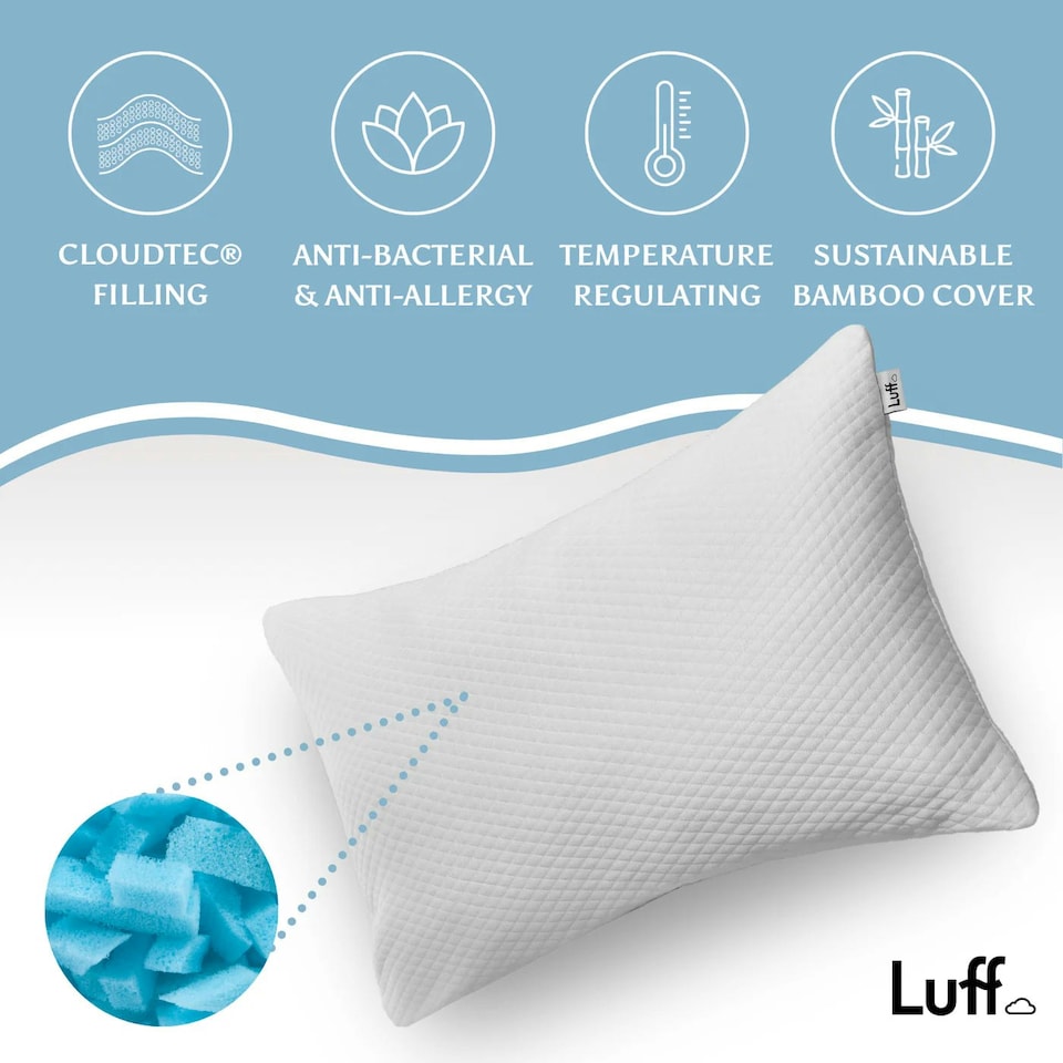 image 1 of Luff Luxury Bamboo Pillow White