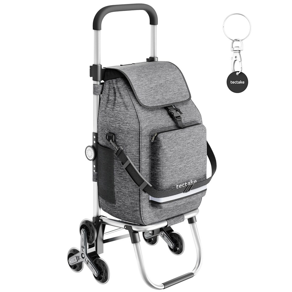 image 1 of Shopping Trolley 3-in-1 Foldable Cart with Cooler Bag