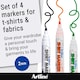 image 5 of Artline Pack of 4 Fabric Markers for T-Shirts - Pastel 4 Pack