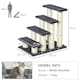 image 7 of PawHut Dog Steps for Bed 4 Step Pet Stairs ladder for Dog Cat Scratch Post Grey