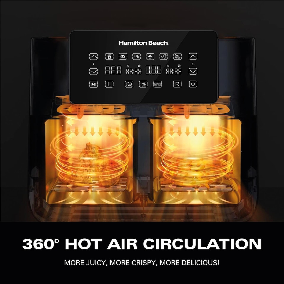 image 1 of Hamilton Beach HealthyCook 8L Dual Air Fryer