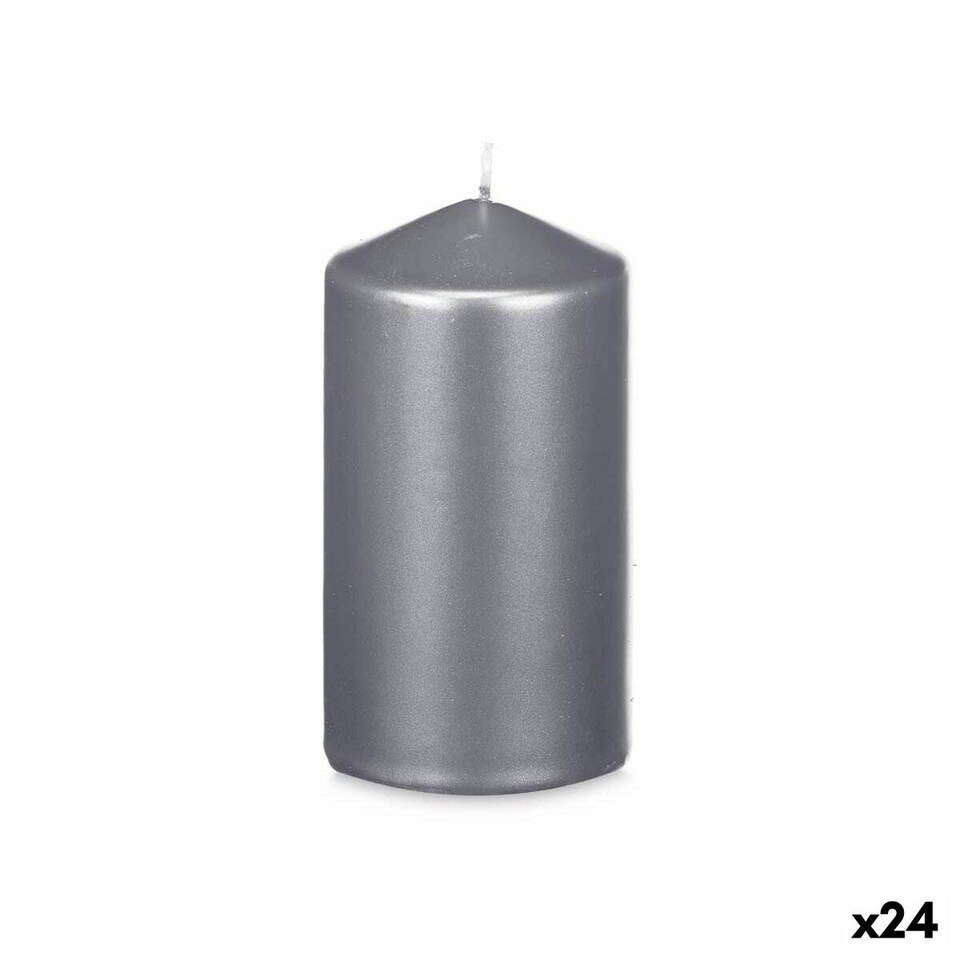 image 1 of Candle Acorde 92537 Silver 7 x 13 x 7 cm (24 Units) N/A