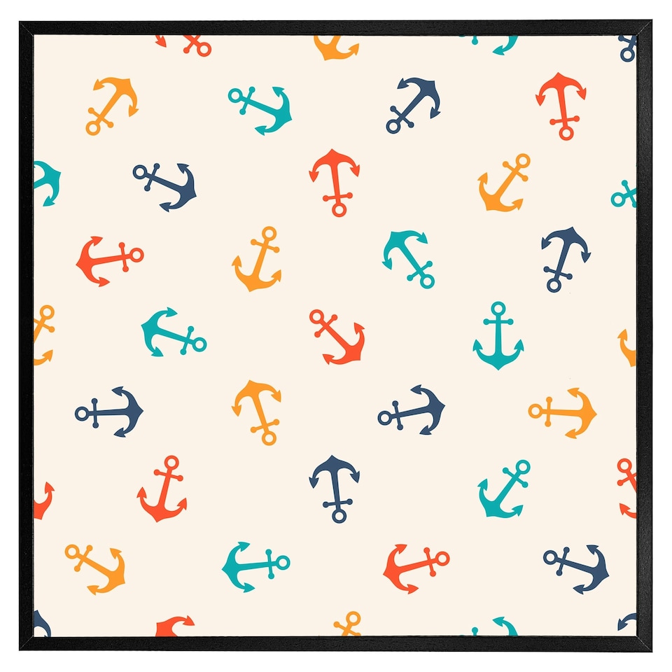 image 1 of Multi coloured anchors (Picture Frame) Brown | XS