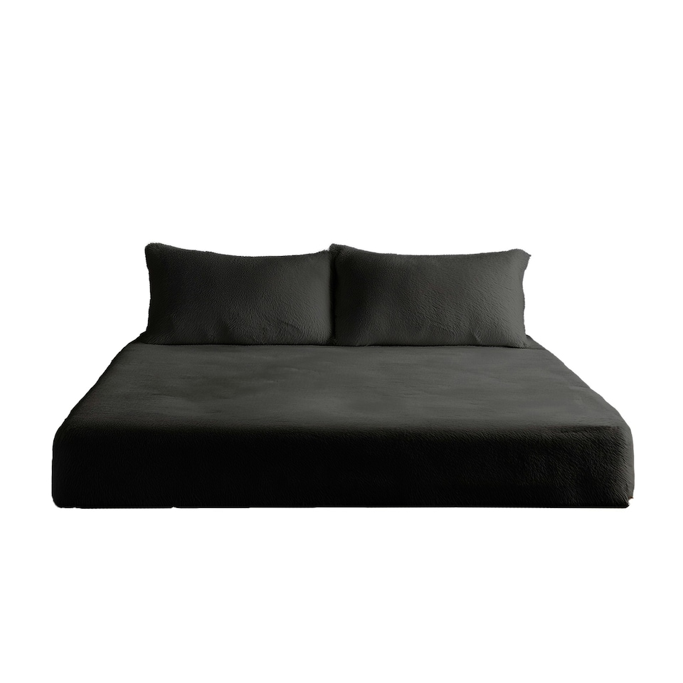 image 1 of Teddy Fitted Sheet 30cm Extra Deep Soft Cuddly Soft Touch Bedding | Grey | King