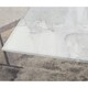 image 2 of Furniturebox Leonardo Coffee Table White Glass Marble Effect Top Silver Legs