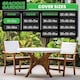 image 4 of Gracious Gardens Round 190x80cm Waterproof Round Furniture Cover Black