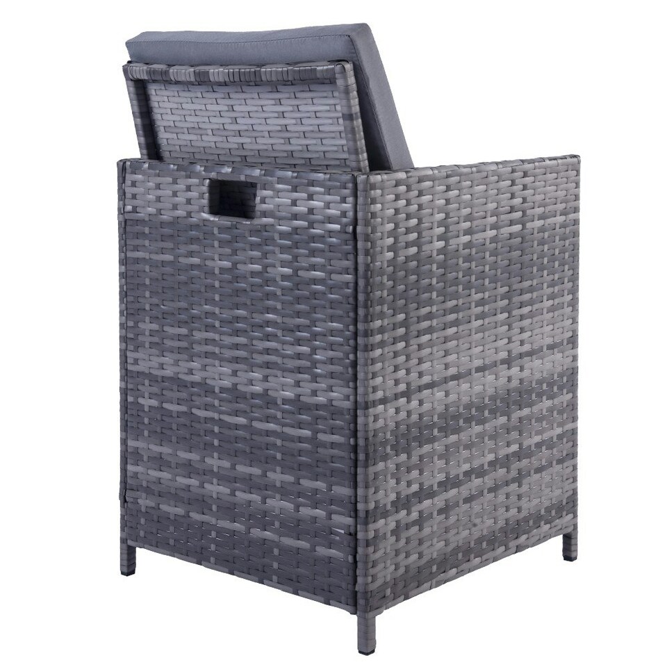 image 1 of Milano 9 Piece Rattan Cube Dining Set - Grey