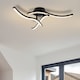 image 1 of COSYLYTE Kenworth 3 Light Integrated LED Modern Wavy Ceiling Light - Matt Black | Black | 1