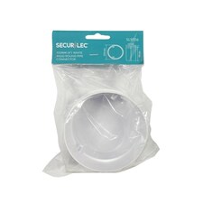 Securlec Round Pipe Connector | White | White | 4in | 1