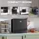 image 7 of HOMCOM 46 Litre Table Top Mini Fridge, Small Fridge with Ice Box, Reversible Door, Adjustable Temperature and Legs for Bedrooms, Home Office, Black