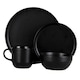 image 1 of Barbary & Oak Luna 16 Piece Dinnerware Set Black