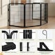 image 4 of Yaheetech 8-Panel Metal Dog Playpen, 65 × 80 cm Black