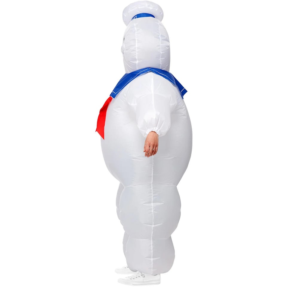 image 1 of Ghostbusters Unisex Adult Stay Puft Inflatable Costume | White | White/Blue/Red | One Size | 1