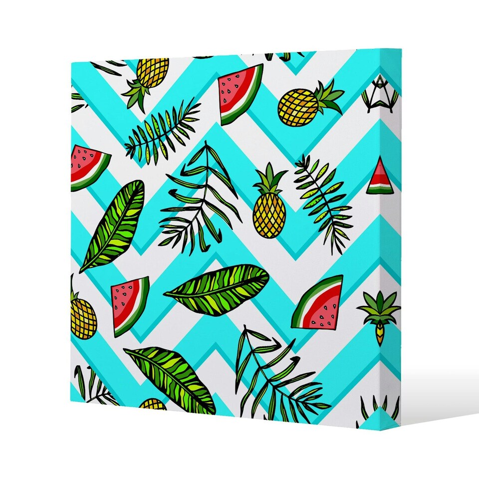 image 1 of Pineapple & Watermelon (Canvas Print) 90 x 90 x 4cm