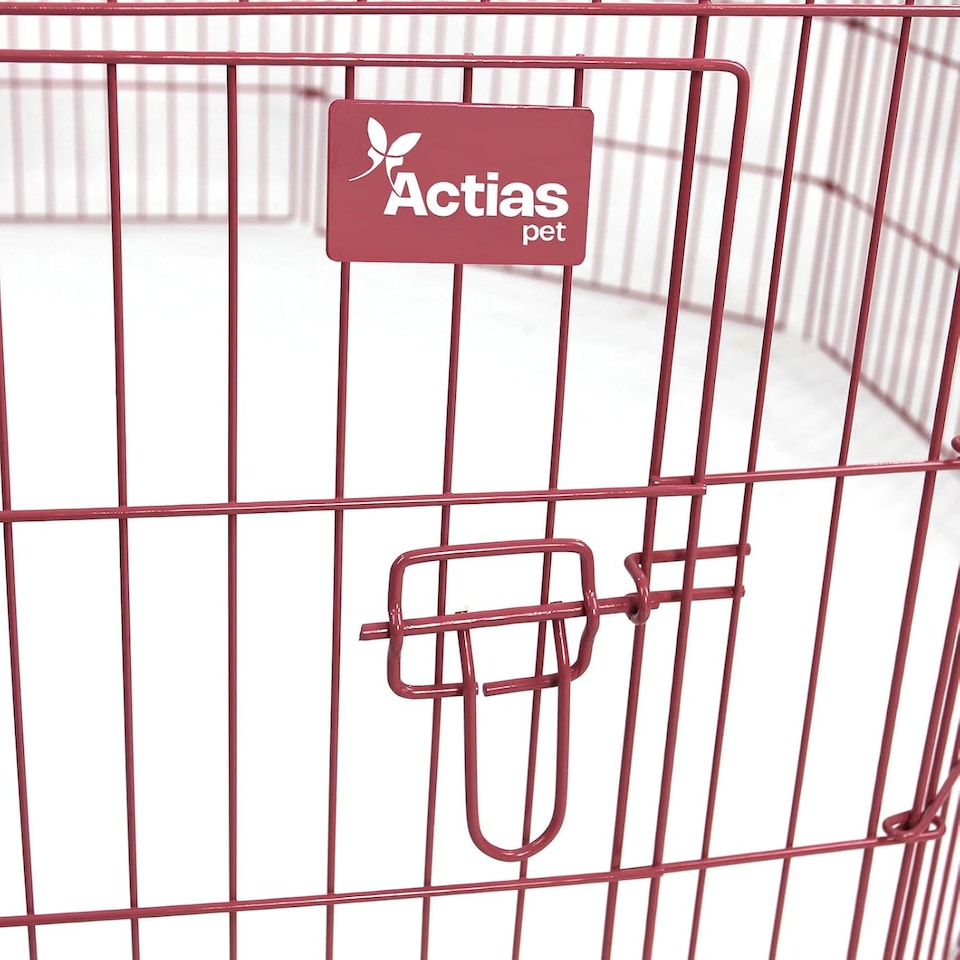 image 1 of Actiaspet Pink Metal Drop Pin Play Pen Available in 4 Different Sizes (Pink, Large, 8)