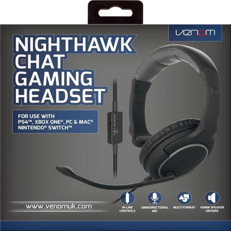image 1 of Venom Nighthawk Multiformat Gaming Headset Black