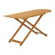 image 1 of Living and Home Foldable Small Wooden End Table 98 W x 38.5 D x 76.3 Hcm Brown