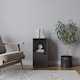 image 2 of 2-Cube Shelving Unit With Wooden Door | Black | Black & Black | 1