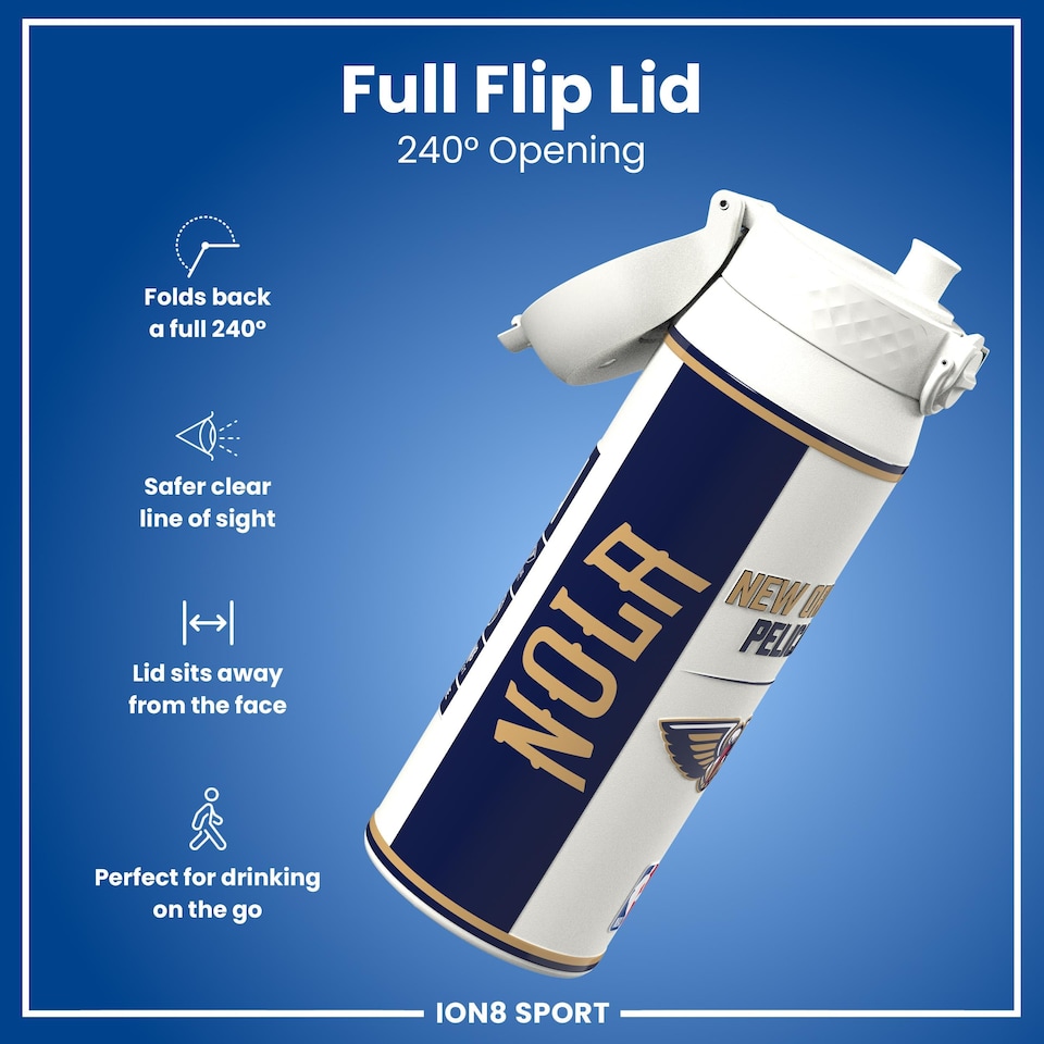 image 1 of NBA x Sport, Insulated Bottle, NBA GameDay, 750ml (24oz) | White | NBA GameDay NOLA Pelicans | One Size