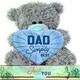image 2 of Me to You Tatty Teddy Father's Day Bear Holding 'Dad You're Simply the Best' Heart