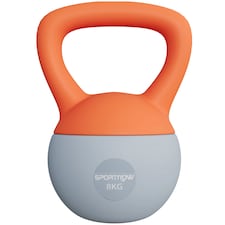 SPORTNOW Soft Kettlebell, 4/6/8/10/12kg Kettle Bell with Non-Slip Handle for Home Gym Weight Lifting and Strength Training, Orange and Grey | Orange | 8