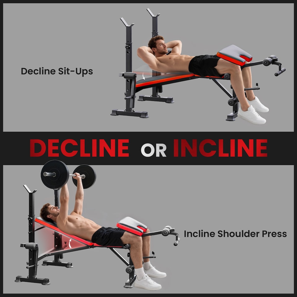 image 1 of HOMCOM Multi-Function Adjustable Weight Training Bench Gym Fitness Lifting