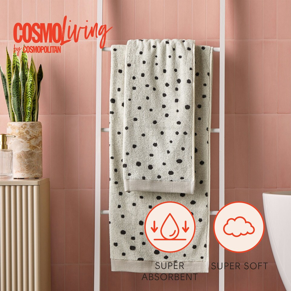 image 1 of Cosmo Living Supersoft Towels 100% BCI Cotton Multi | Spot | Bath towel