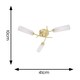 image 5 of ValueLights Maya Brushed Gold 3 Way Curved Cross Over Ceiling Light | Gold