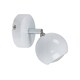 image 3 of ValueLights Retro Eyeball Spotlight Gloss White Wall Light and GU10 Spotlight LED 5W Warm White 3000K Bulb White