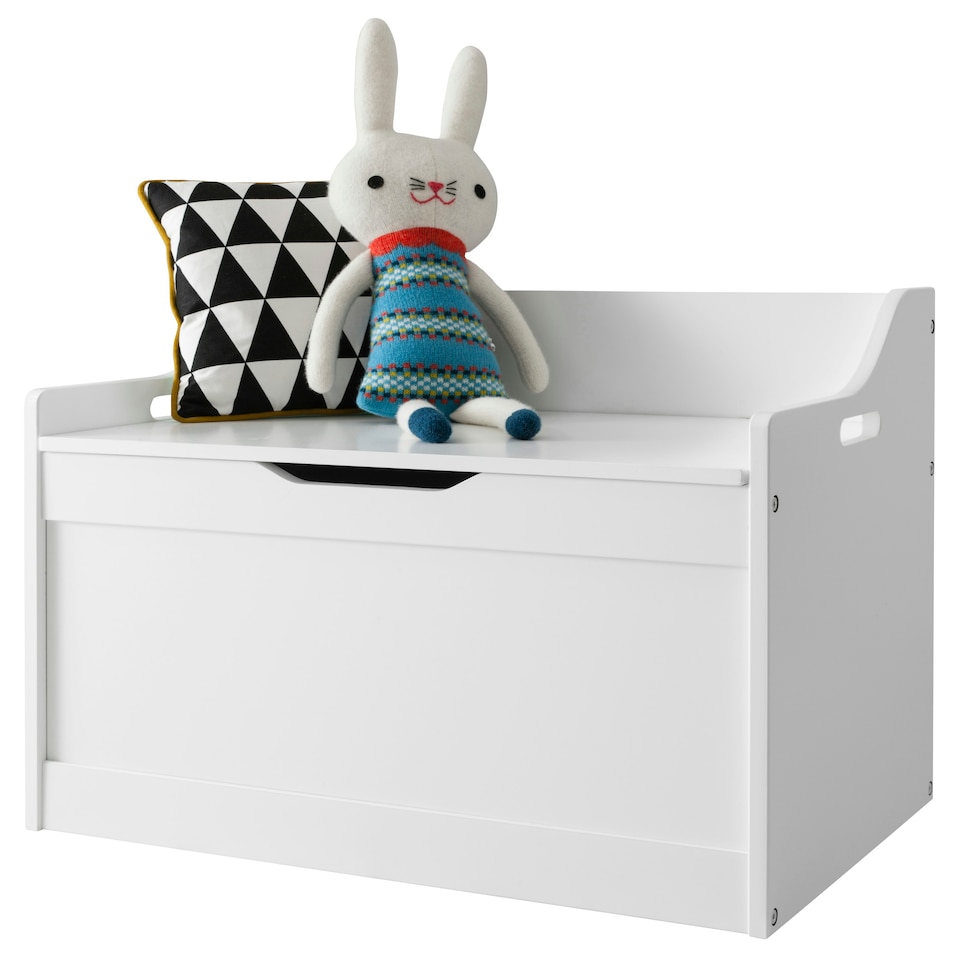 image 1 of Lola Toy Box Storage Organiser in Classic White White