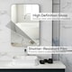image 7 of HOMCOM 90cm Rectangle Mirror, Wall Mirror for Bathroom, Black