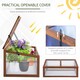 image 5 of Outsunny Square Wooden Outdoor Greenhouse for Plants PC Board 100 x 65 x 40cm