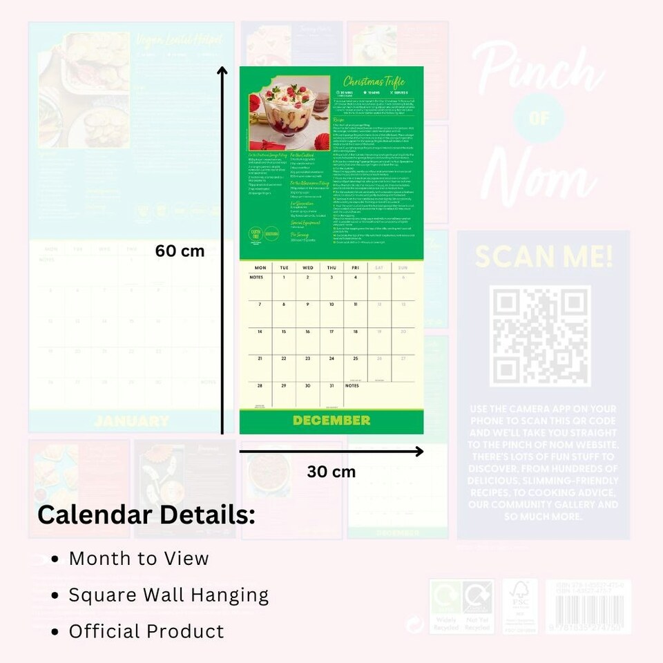 image 1 of PINCH OF NOM 2026 SQUARE CALENDAR