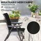image 8 of Outsunny 2PCS Folding Chair w/ Breathable Mesh Fabric Seat, Black Black | 4 pcs