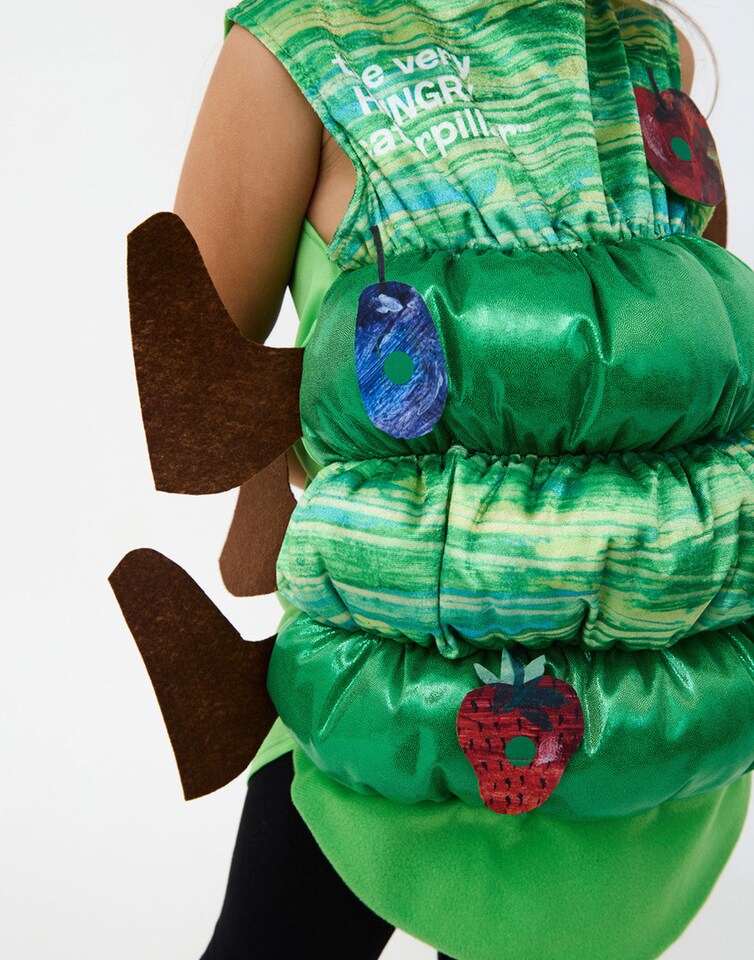 image 1 of Officially Licensed The Very Hungry Caterpillar Unisex Kids Deluxe Costume - World Book Day, Dress-Up, and Fancy Dress - Ages 2-6 | Green | Green | 3-4 years