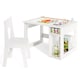image 9 of COSTWAY Toddler Craft Play Study Drawing Desk White