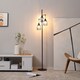 image 2 of HOMCOM 3Light Floor Lamp, 170cm Industrial Dimmable Standing Lamp with Steel Wire Cage Lampshades for Living Room, Bedroom, Dining Room, Study, Bulb Not Included, Black