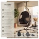 image 2 of Hanging Egg Chair Anika - with frame and extra thick seat cushion | Grey | anthracite | One Size | 1
