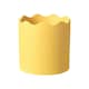 image 1 of Ceramic Indoor Plant Pot Honeycomb Yellow - H17.5cm