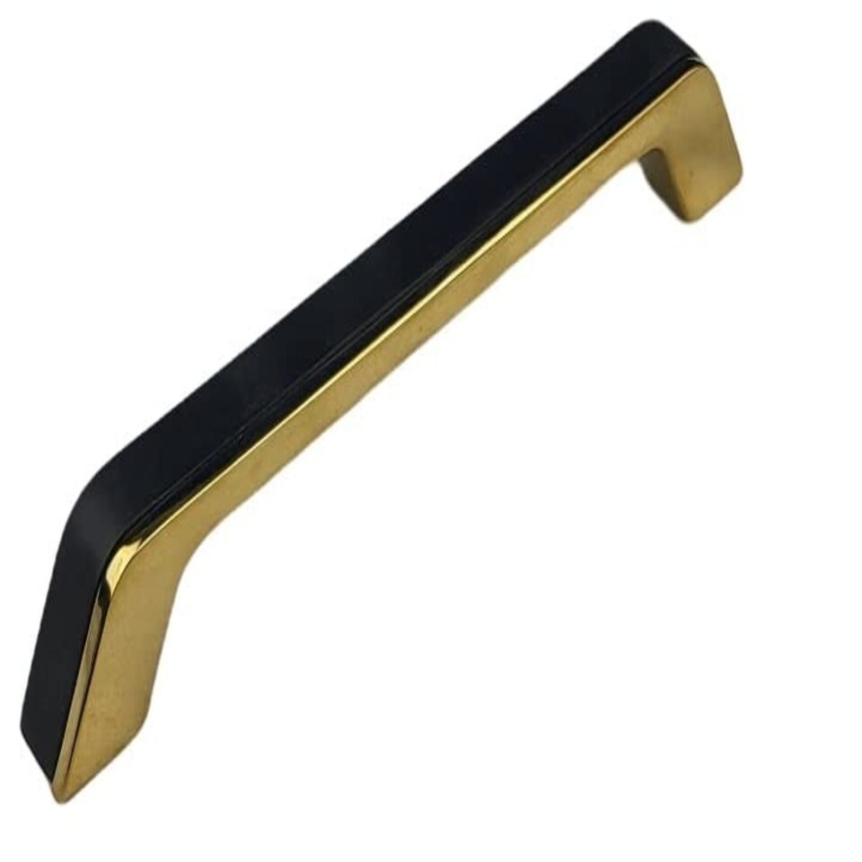 image 1 of Golden Grace Zeta Unique Design Premium Cabinet Cupboard Pull Handles in Black & Gold Dual Finish - 288mm Black