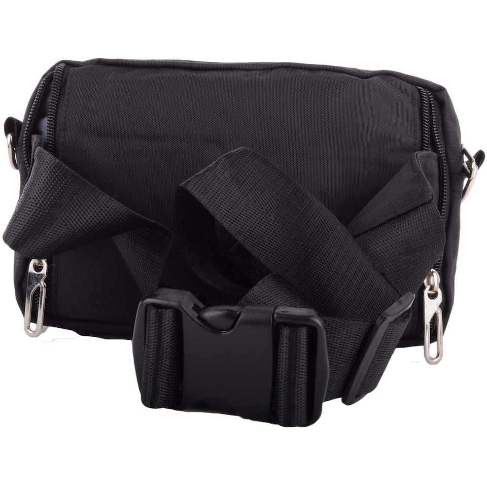 image 1 of Lorenz Travel / Holiday Combi Cross Body / Across Body / Bum Bag / Waist Bag | Black | Black
