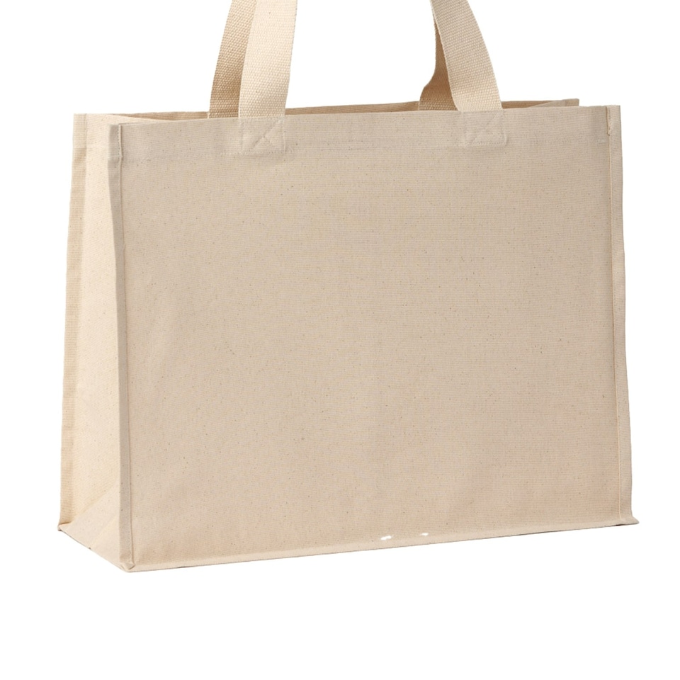 image 1 of Nutshell Premium Stand-Up Canvas Recycled Shopper Bag - Natural - 33cm x 16cm x 27cm Cream